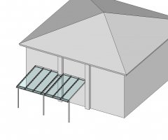 Стеклянная крыша для террасы